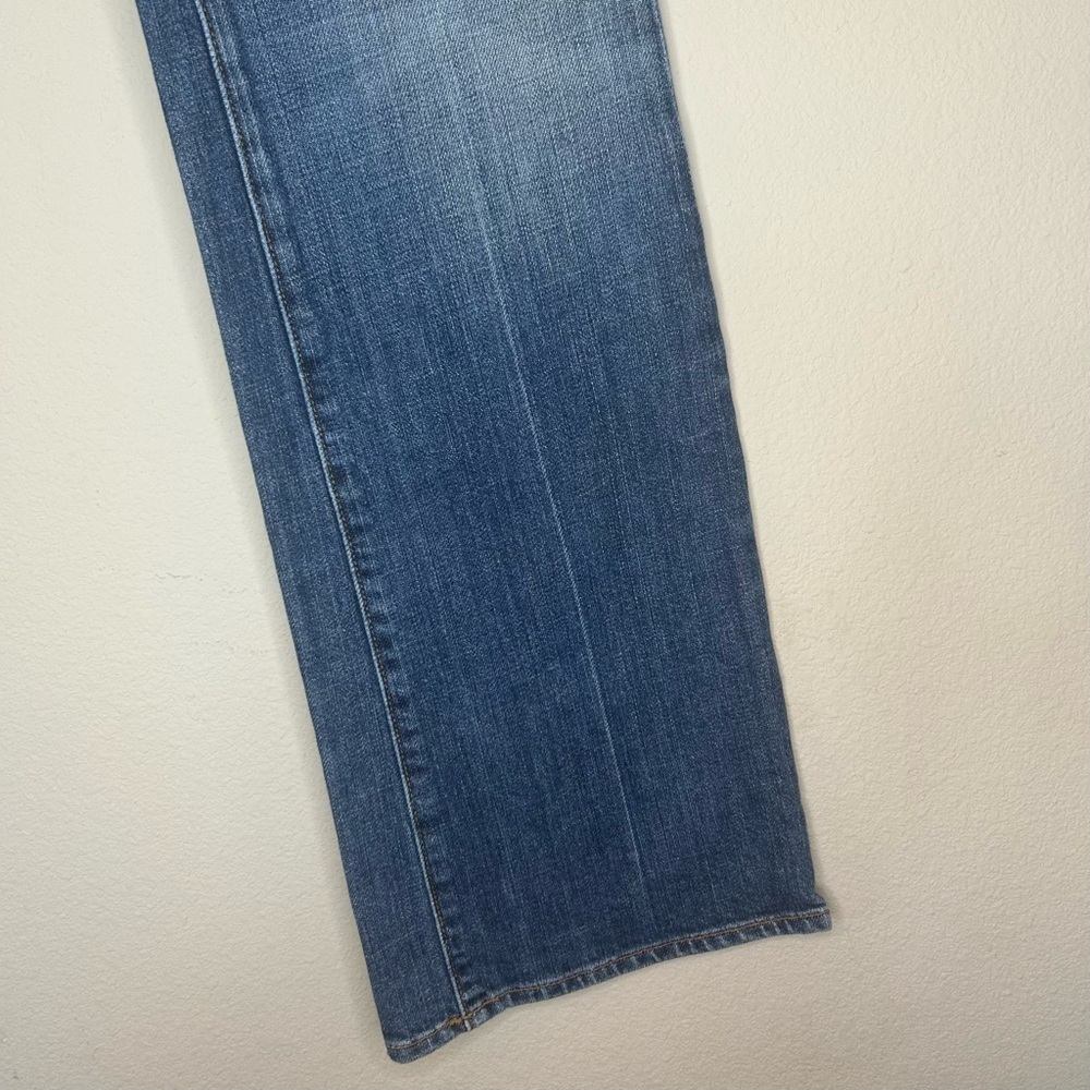 7 For All Mankind Jeans Women’s Size 28 Blue Low Rise Straight Leg 34.5” Inseam - Picture 6 of 13